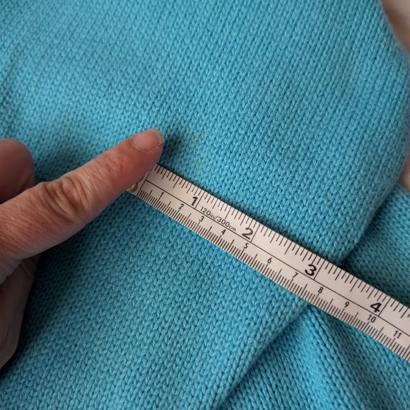 Quacker Factory Light Blue Snowman Cardigan Christmas Sweater - Picture 12 of 13